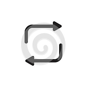 Rotation arrows exchange symbol vector