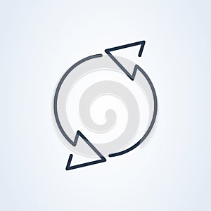Rotation arrows icon vector. round recover symbol icon