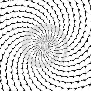 Rotation circular pattern. Abstract textured background.