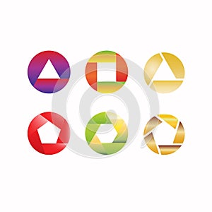 Rotation icon logo design. Six icon or logo vector design.