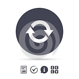 Rotation icon. Repeat symbol. Refresh sign.