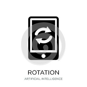 rotation icon in trendy design style. rotation icon isolated on white background. rotation vector icon simple and modern flat