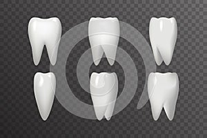 Rotation Tooth Animation Frames Realistic 3d Stomatology Dental Poster Design Icon Template Transperent Background Mock