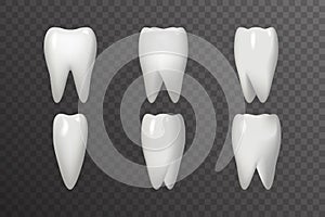 Rotation Tooth Animation Frames Realistic 3d Stomatology Dental Poster Design Icon Template Transperent Background Mock photo
