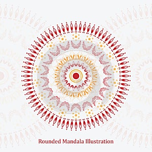 Rotational Rounded Mandala Illustration Design photo