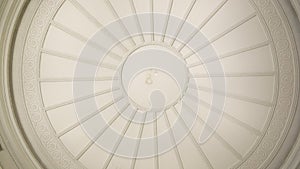 Rotational Shot Of Round Ceiling Building Architecture