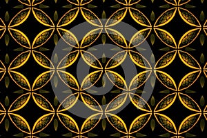 rotational symmetry pattern made of interlocking circles