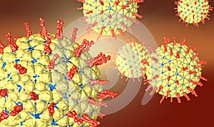 Rotavirus. Medically accurate 3D illustration