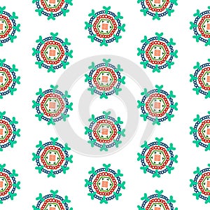 Rotavirus structure seamless pattern complex architecture genome proteins hand drawn in minimalistic style for posters
