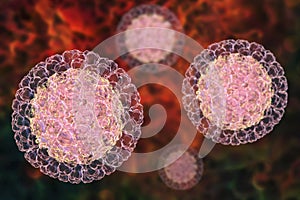 Rotaviruses on colorful background