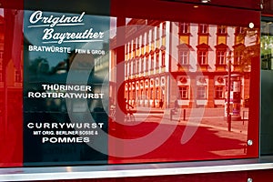 Bratwurstbude in der Innenstadt von Bayreuth