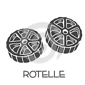 Rotelle pasta glyph icon photo