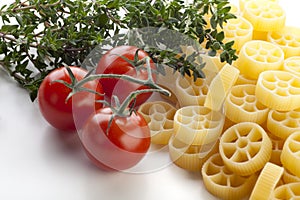 Rotelle Pasta and Ingredients