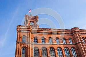 Rotes Rathaus Red City Hall, located in the Alexanderplatz in