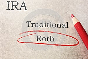 Roth IRA circled
