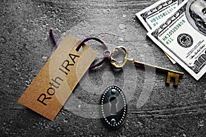 Roth IRA Key tag and cash