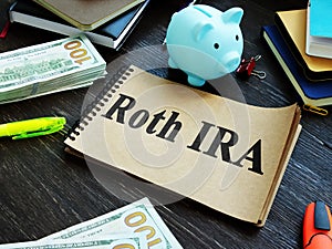 Roth IRA retirement plan and piggy bank