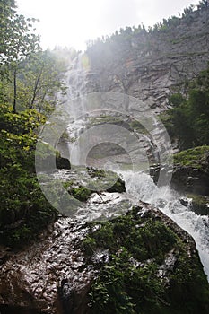 Rothbachfall waterfall in the Bavarian Alps, Germany