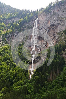 Rothbachfall waterfall in the Bavarian Alps, Germany