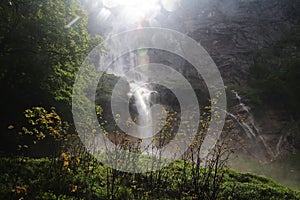 Rothbachfall waterfall in the Bavarian Alps, Germany