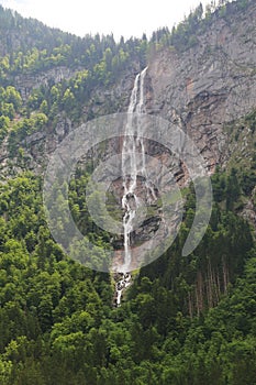 Rothbachfall waterfall in the Bavarian Alps, Germany