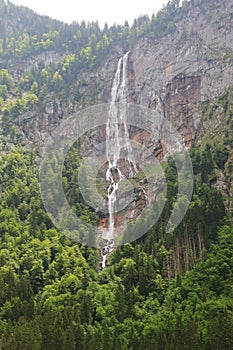 Rothbachfall waterfall in the Bavarian Alps, Germany