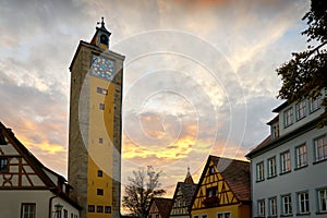 Rothenburg ob der Tauber Sunset Germany