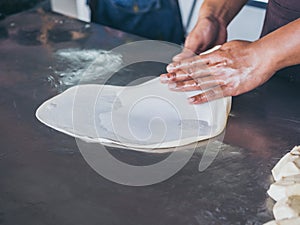 Roti Making, Indian traditional street food