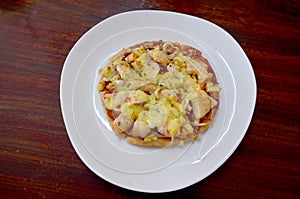 Roti pizza seafood hawaiian recipe