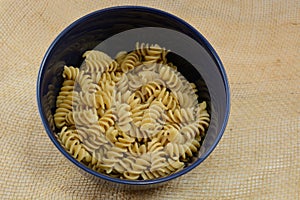 Rotini pasta in bowl
