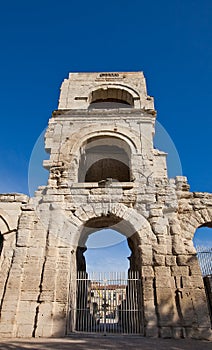 Rotland tower of Roman theater (I c. BC). Arles, France