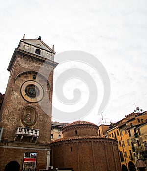 Rotonda San Lorenzo on Piazza delle Erbe in Mantua, Italy