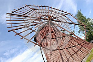 Rotor of Ancient Wooden Windmill