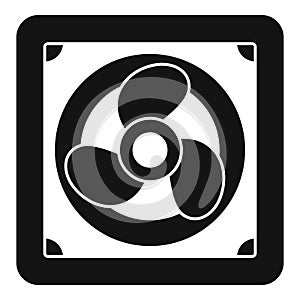 Rotor blade fan icon, simple style