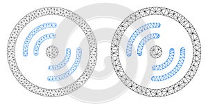 Rotor Rotation Icon - Vector Triangle Mesh