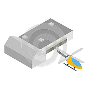 Rotorcraft icon, isometric style