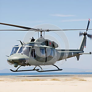 Rotorcraft majesty, capturing the beauty of the uh-1 helicopter