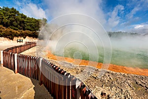 Rotorua. New Zealand. Waiotapu Thermal Wonderland. Champagne Pool