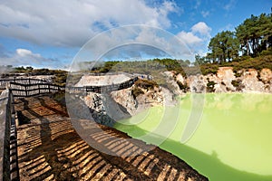 Rotorua. New Zealand. Waiotapu Thermal Wonderland. Devil\'s Bath