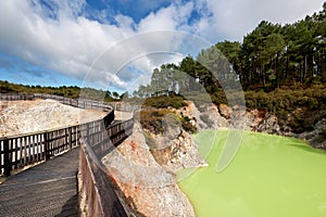 Rotorua. New Zealand. Waiotapu Thermal Wonderland. Devil\'s Bath