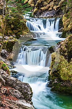 Cascata più vicino inverno, Baviera germania 