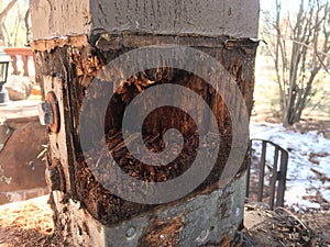 Rotted post