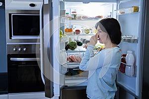 Rotten Food Bad Smell Or Stink In Refrigerator photo