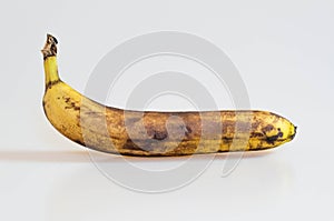 Rotten overripe banana
