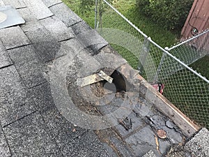 Rotten Roof with damaged rafters