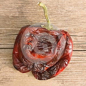 Rotten sweet bell pepper