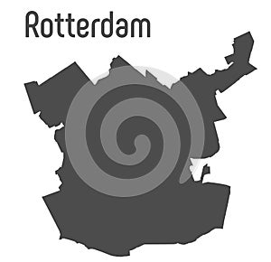 Rotterdam city admin borders map