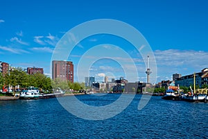 Rotterdam cityscape with Euromast observation tower