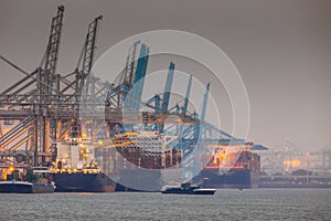 Rotterdam europoort industrial harbor landscape