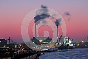 Rotterdam harbor in the Netherlands